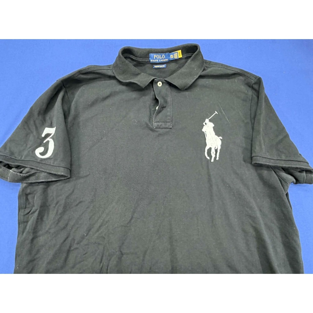 Polo Ralph Lauren Big Pony Polo Shirt Gray XXL Custom Slim Fit